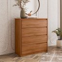 Ver imagem 2 de Cômoda Átria 4 Gavetas Nogueira Touch Demóbile - Demartêz