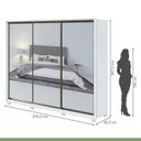 Ver imagem 3 de Kit Quarto Casal 3 Peças com Guarda-Roupa Spazio Cômoda Urban e Cama Reali Branco
