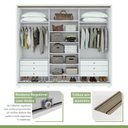 Ver imagem 7 de Kit Quarto Casal 3 Peças com Guarda-Roupa Spazio Cômoda Urban e Cama Reali Branco