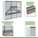Ver imagem 4 de Kit Quarto Casal 3 Peças com Guarda-Roupa Spazio Cômoda Urban e Cama Reali Branco