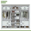 Ver mais imagens de Kit Quarto Casal 3 Peças com Guarda-Roupa Spazio Cômoda Urban e Cama Reali Branco