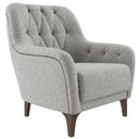 Ver imagem 1 de Poltrona Decorativa Capitone Sasha Pes Madeira Boucle Tce 1018 Moll