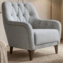 Ver imagem 2 de Poltrona Decorativa Capitone Sasha Pes Madeira Boucle Tce 1018 Moll