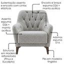 Ver imagem 5 de Poltrona Decorativa Capitone Sasha Pes Madeira Boucle Tce 1018 Moll