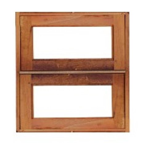 Vitrô Basculante de Madeira Imbuia Reto 60 X 60 Rodam