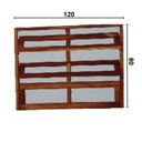 Ver imagem 2 de Vitrô Basculante de Madeira Imbuia Reto 1,20 X 0,80 Rodam