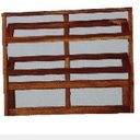 Ver imagem 1 de Vitrô Basculante de Madeira Imbuia Reto 1,20 X 0,80 Rodam