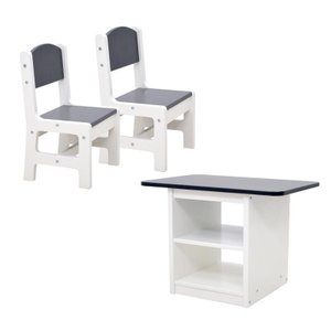 Conjunto Infantil com Mesa de Lousa e 2 Cadeiras Aventureiros