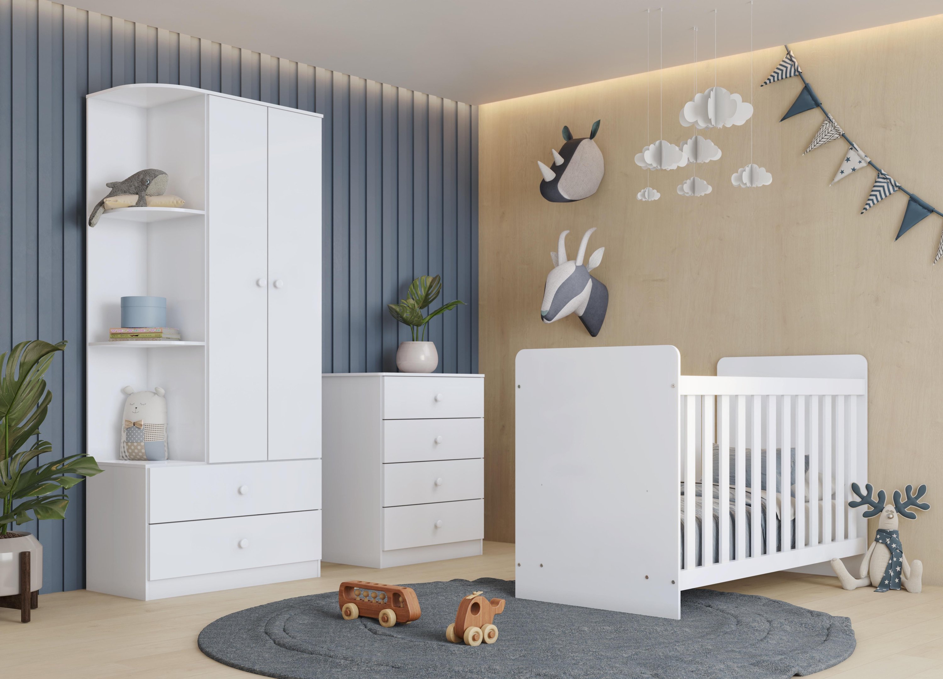 Dormitório Infantil Labirinto Branco - Henn | MadeiraMadeira