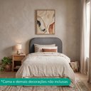 Ver imagem 7 de Cabeceira Painel Suspenso Solteiro 100 cm Alana Organica Boucle Cinza Artte