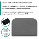 Ver imagem 5 de Cabeceira Painel Suspenso Solteiro 100 cm Alana Organica Boucle Cinza Artte