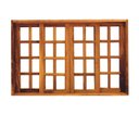 Ver imagem 2 de Vitrô Correr 4 Folhas Qudariculado de Madeira Imbuia Reto 1,60 X 1,00