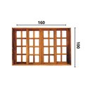 Ver imagem 3 de Vitrô Correr 4 Folhas Qudariculado de Madeira Imbuia Reto 1,60 X 1,00