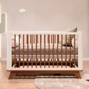Ver imagem 4 de Berço Redondo Padrão Americano 2 em 1 Mini Cama Sambalelê - mel/branco
