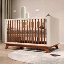 Ver imagem 2 de Berço Redondo Padrão Americano 2 em 1 Mini Cama Sambalelê - mel/branco