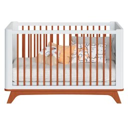 Berço Redondo Padrão Americano 2 em 1 Mini Cama Sambalelê - mel/branco - 9