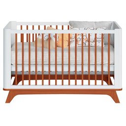 Berço Redondo Padrão Americano 2 em 1 Mini Cama Sambalelê - mel/branco - 7