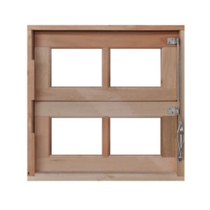 Vitrô Basculante de Madeira Mista Reto 60 X 60