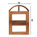 Ver imagem 2 de Vitrô Basculante de Madeira Imbuia em Arco 80 X 80