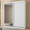 Ver imagem 2 de Kit Quarto Casal 3 Peças com Guarda-Roupa Cômoda e Cama Reali Branco