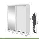 Ver imagem 3 de Kit Quarto Casal 3 Peças com Guarda-Roupa Cômoda e Cama Reali Branco