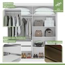 Ver imagem 5 de Kit Quarto Casal 3 Peças com Guarda-Roupa Cômoda e Cama Reali Branco