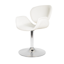 Ver imagem 1 de Cadeira Tulipa Comfort Giratória Estofada Base Cromada Branca