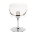 Ver imagem 4 de Cadeira Tulipa Comfort Giratória Estofada Base Cromada Branca
