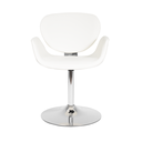 Ver imagem 2 de Cadeira Tulipa Comfort Giratória Estofada Base Cromada Branca