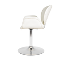 Ver imagem 3 de Cadeira Tulipa Comfort Giratória Estofada Base Cromada Branca