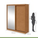 Ver imagem 3 de Kit Quarto Casal 3 Peças com Guarda-Roupa Zeine Cômoda Vedra e Cama Athenas Marrom Amêndoa Clean/Off White