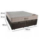 Ver imagem 3 de Cama Box Baú Queen Suede Bipartido+ Colchão Queen Ortobom Airtech Molas SpringPocket 65x158x198 Marr