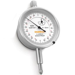 Relógio Comparador - Cap. 0-5mm - Graduação de 0,001mm - Diâmetro do Mostrador Ø58mm Tampa - 5