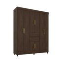 Ver imagem 5 de Guarda Roupa Solteiro 8 Portas e 2 Gavetas Munique Branco - Demóbile