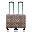 Ver imagem 2 de Kit Conjunto Mala de Bordo Viagem Rígidas Rodas 360º Cadeado Segredo Gladiador Duas D1PP tamanho PP