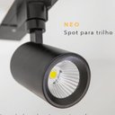 Ver imagem 4 de Luminária Spot para Trilho Neo (d)6.9cm (l)10cm (a)14.2cm 1x10w 2700k 850lm