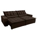 Ver imagem 2 de Sofá Elegance Retratil e Reclinavel 2,32 Mts Veludo Marrom