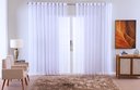 Ver imagem 1 de Cortina Sala Quarto Voal Liso Delicate 500x2,80 Transparente:branco