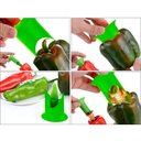 Ver imagem 3 de Fatiador de 2 Peças Walfos, Ferramenta de Corte e Fatiador de Pimenta, Descascador de Tomate