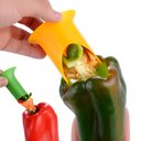 Ver imagem 1 de Fatiador de 2 Peças Walfos, Ferramenta de Corte e Fatiador de Pimenta, Descascador de Tomate