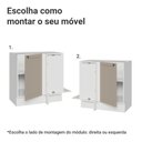 Ver imagem 4 de Balcão de Canto 1 Porta (sem Tampo) Branco/Crema Vik Madesa