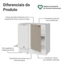 Ver imagem 3 de Balcão de Canto 1 Porta (sem Tampo) Branco/Crema Vik Madesa