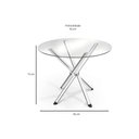 Ver imagem 4 de Conjunto: Mesa de Cozinha Volga C/ Tampo de Vidro 95cm e 4 Cadeiras Noruega Cromada - Courano Preto