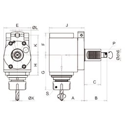 Ferramenta Acionada Vdi 40 Radial Er-32 - Din 5480 - 3