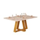 Ver imagem 3 de Mesa de Jantar Retangular Tampo sem Vidro 170x90 Dj Móveis Kiara Cedro Quartzo