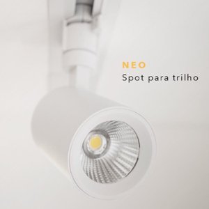 Spot para Trilho Neo Branco (d)4.3cm (l)8.6cm (a)10.4cm 1x5w 2700k 350lm