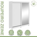 Ver imagem 4 de Kit Quarto Casal 3 Peças com Guarda-Roupa Zeine Cômoda Vedra e Cama Reali Branco