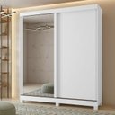 Ver imagem 2 de Kit Quarto Casal 3 Peças com Guarda-Roupa Zeine Cômoda Vedra e Cama Reali Branco