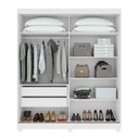 Ver imagem 7 de Kit Quarto Casal 3 Peças com Guarda-Roupa Zeine Cômoda Vedra e Cama Reali Branco