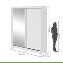 Ver imagem 3 de Kit Quarto Casal 3 Peças com Guarda-Roupa Zeine Cômoda Vedra e Cama Reali Branco
